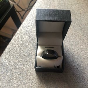 Men's Tungsten Frozen Finish Wedding Ring